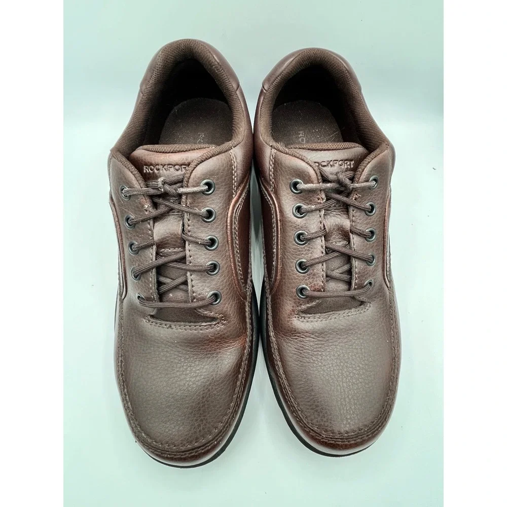 Rockport Men World Tour Classic Brown Leather Walking Shoes K71201 Size 11.5 M